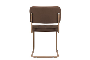 Конференц-кресло ECO-CHAIR COLOMBO Comfort CLM-05 Коричневый велюр / Капучино металл фото