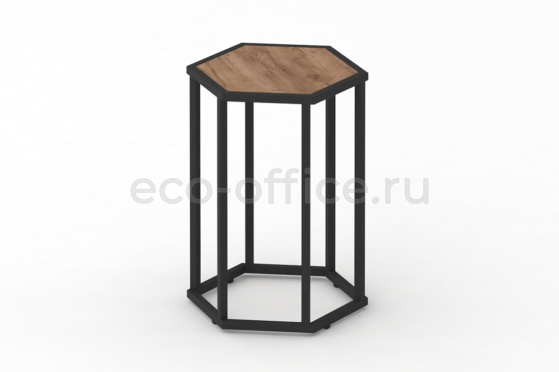 Стол журнальный HEX-600 Дуб Табак / Чёрный металл  стоимость