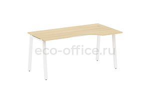 Стол криволинейный правый METAL SYSTEM STYLE БА.СА-1 (R) Акация Лорка / Белый металл фото