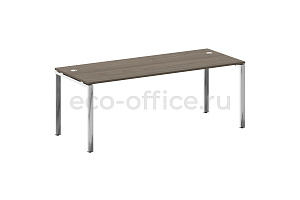 Стол рабочий руководителя METAL SYSTEM DIRECT БП.СРР-6.8 Вяз Благородный / Нержавеющая сталь фото