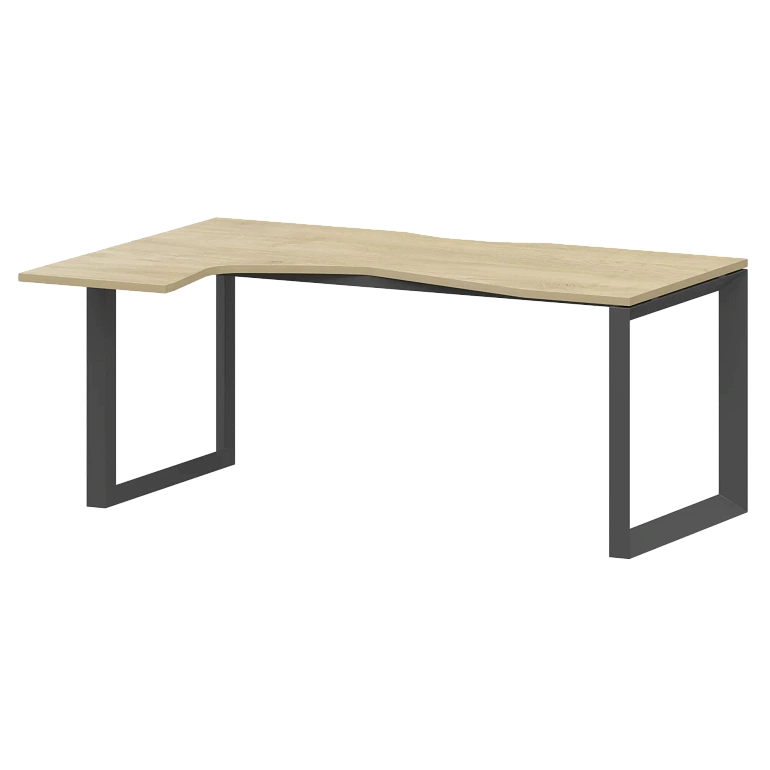 стол эргономичный левый на металлокаркасе protech нтмп.о-060.лв баттл рок/антрацит фото