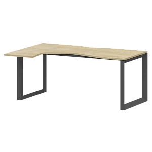 Стол эргономичный левый на металлокаркасе Protech НТМП.О-060.ЛВ Баттл Рок/Антрацит фото