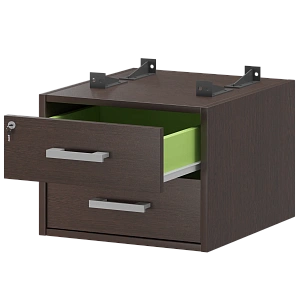 Тумба подвесная для столов на м/каркасе гл.600 мм Protech АМТ2-02Ц.60 Дуб венге фото