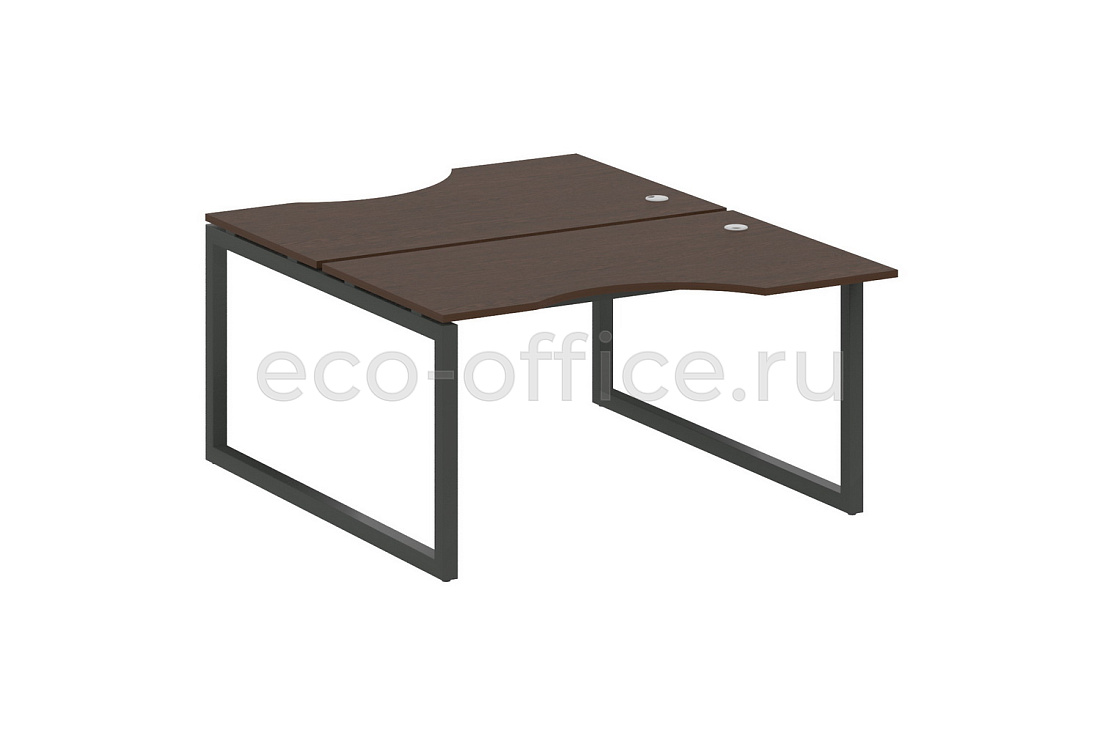 Рабочая станция криволинейная METAL SYSTEM QUATTRO 5x5 50БО.РАС-СА-2.2 Венге Цаво / Антрацит металл  стоимость