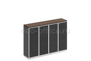 Шкаф для документов средний CITY СИ 321 Дуб Гладстоун темный / Дуб Гладстоун темный / Антрацит фото