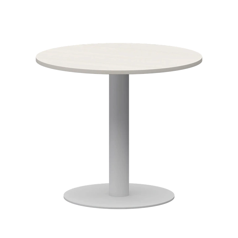 стол круглый protech ам-д90 ясень шимо/белый фото