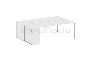 Рабочая станция с опорным шкафом-купе METAL SYSTEM STYLE БП.РС-СШК-1.5 Белый / Серый металл фото