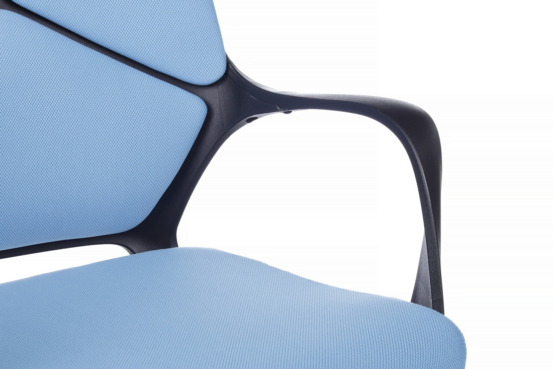 Кресло офисное RV Chair IQ RV 8989 Чёрный пластик / Синяя ткань  стоимость