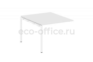 Проходной наборный элемент переговорного стола METAL SYSTEM QUATTRO 4x4 40БП.ППРГ-1 Белый / Белый металл фото
