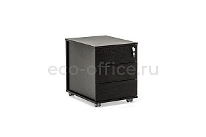 Тумба подкатная 3 ящика ALEA PCC713SLSL04AYM Черное Дерево фото