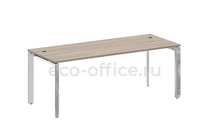 Стол руководителя ONIX DIRECT LUX M-O.MP-SRR-6.8 Дуб Аттик / Нержавеющая сталь фото