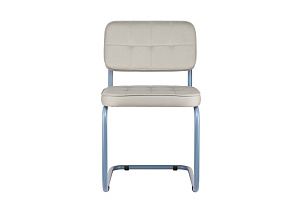 Конференц-кресло ECO-CHAIR COLOMBO Comfort CLM-05 Серый велюр / Синий пудровый металл фото