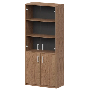 Шкаф комбинированный с прозрачным стеклом Protech А-310/А-стл310пр Орех фото