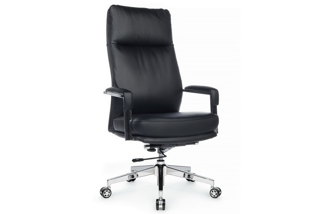 кресло руководителя rv chair leon a916-1 чёрная экокожа фото