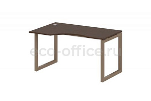 Стол криволинейный левый METAL SYSTEM QUATTRO 5x5 50БО.СА-2 Л Венге Цаво / Мокко металл фото