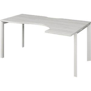 Стол эргономичный правый на металлокаркасе Protech НТМП.П-060.ПР Сосна винтер/Белый фото