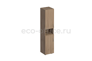 Шкаф для документов узкий с нишей КОМФОРТ К.384 Дуб Шамони Тёмный фото