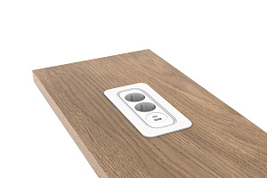 Розеточный блок tECOnik OME021P.2-WH Белый фото