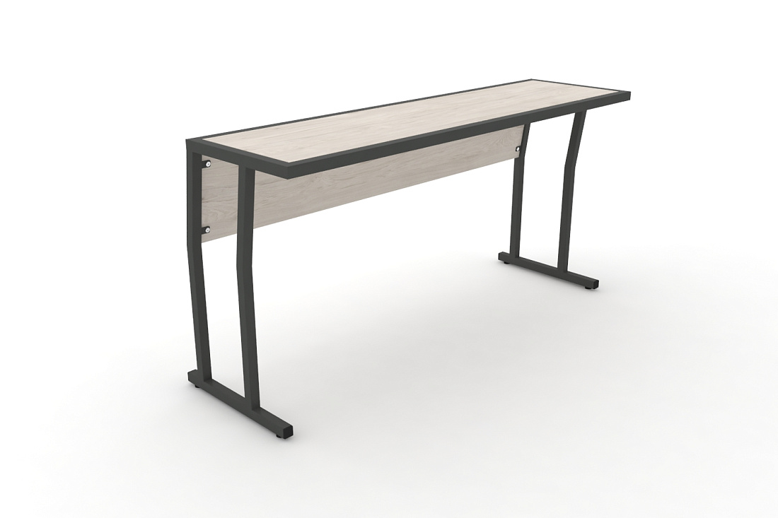 Стол учебный трехместный с царгой DESK DK-1500SP Денвер Светлый / Антрацит Металл  стоимость