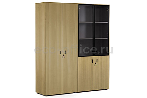 Шкаф комби + гардероб ENZO 109 725 ECL-L 01 Эвкалипт Светлый / Чёрный металл фото