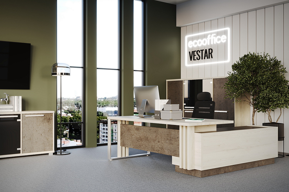 Кабинет руководителя VESTAR Дуб Галифакс / Бетон Чикаго  стоимость