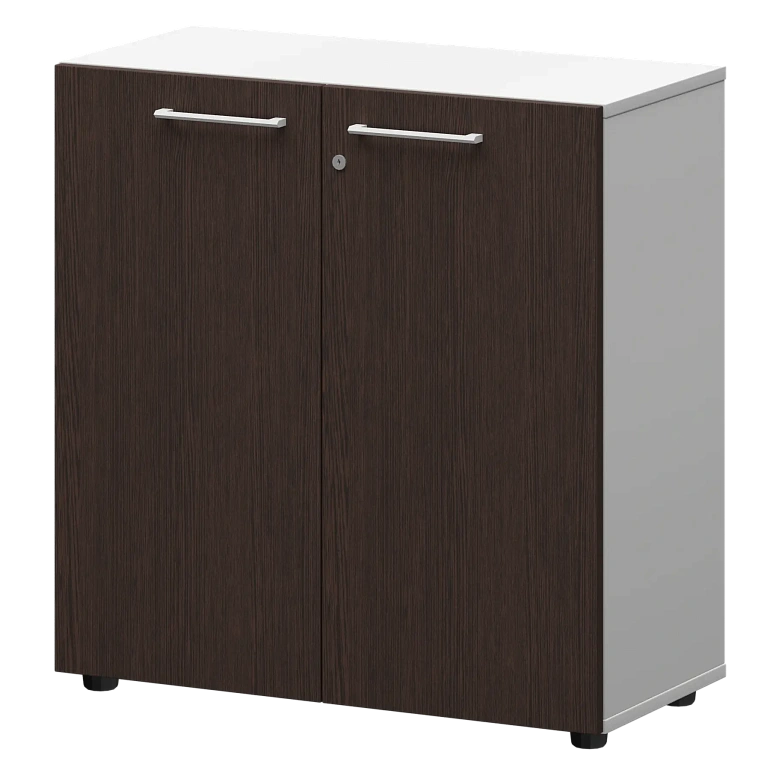 шкаф низкий закрытый protech смш28f(б) дуб венге/белый фото