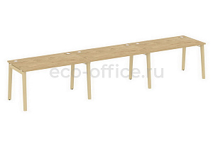 Рабочая станция на 3 рабочих места ONIX WOOD OW.RS-3.3.8 Тиквуд Светлый / Дуб Светлый фото