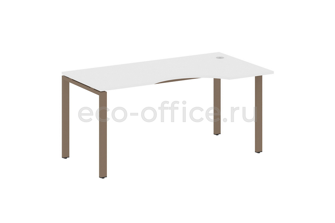 Стол криволинейный правый METAL SYSTEM STYLE БП.СА-1 (R) Белый / Мокко металл  стоимость