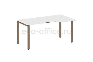 Стол криволинейный правый METAL SYSTEM STYLE БП.СА-1 (R) Белый / Мокко металл фото