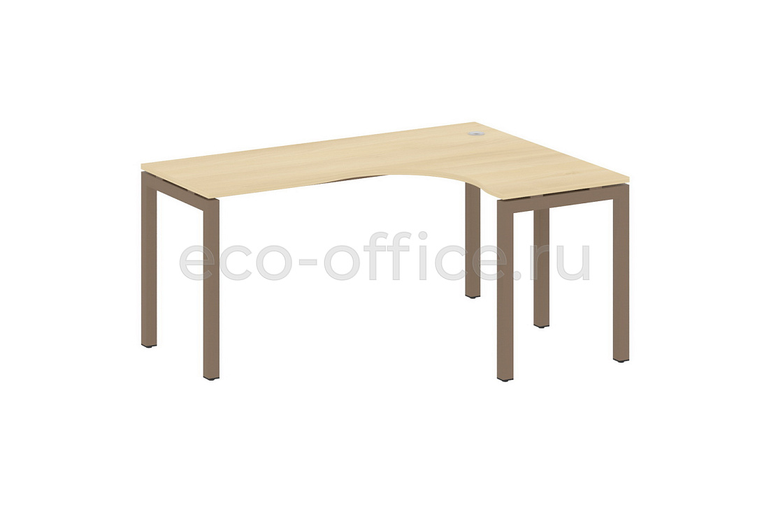 Стол криволинейный правый METAL SYSTEM QUATTRO 5x5 50БП.СА-4 Пр Акация Лорка / Мокко металл купить в Москве