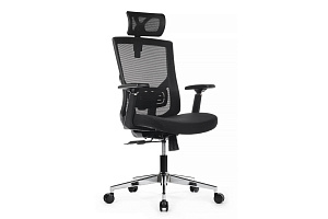 Кресло RV Chair STEP A2320 Чёрная сетка / Чёрная ткань фото