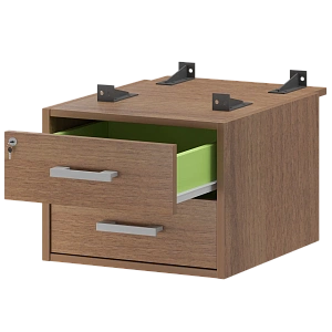 Тумба подвесная для столов на м/каркасе гл.730 мм Protech АМТ2-02Ц.73 Орех фото