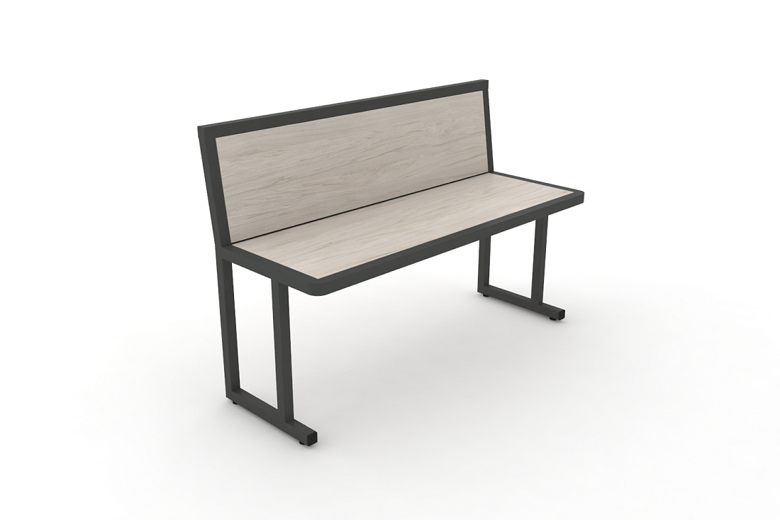 Скамья учебная двухместная DESK DK-1100L Денвер Светлый / Антрацит Металл  стоимость