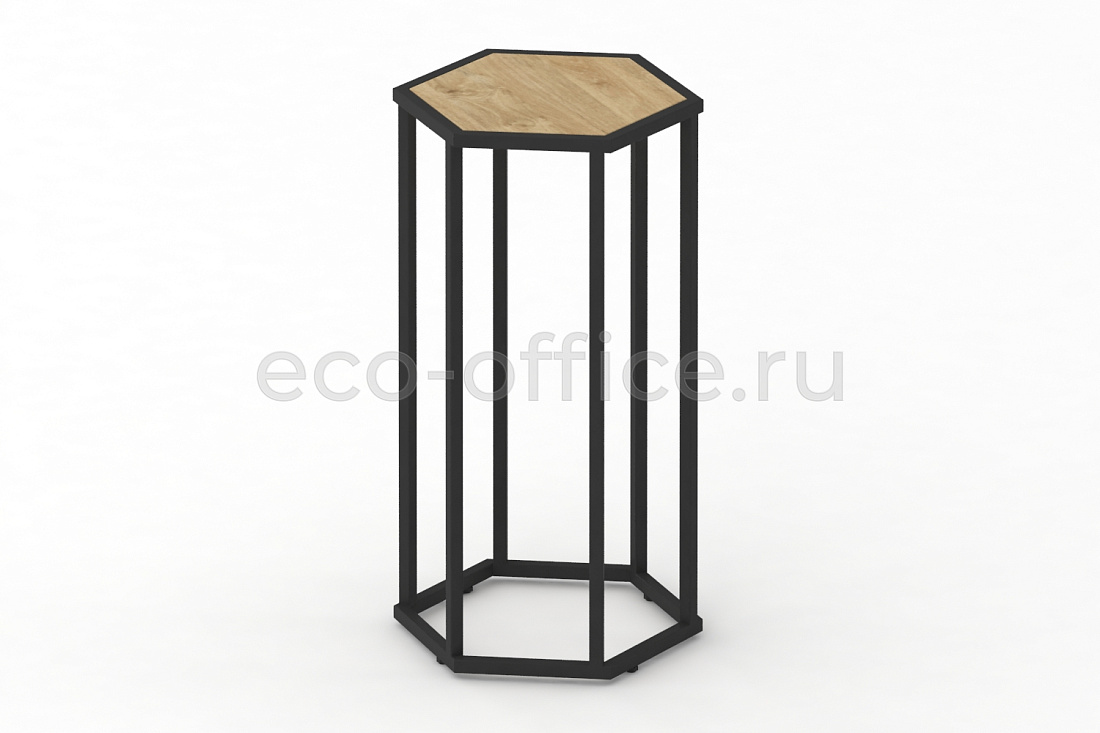 Стол журнальный HEX-800 Тиквуд Светлый / Чёрный металл  стоимость