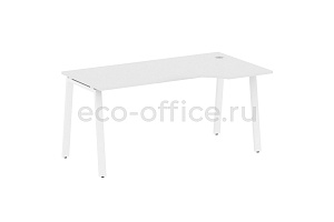 Стол криволинейный правый METAL SYSTEM STYLE БА.СА-1 (R) Белый / Белый металл фото