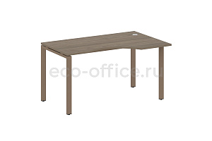 Стол криволинейный правый METAL SYSTEM STYLE БП.СА-2 (R) Вяз Благородный / Мокко металл фото