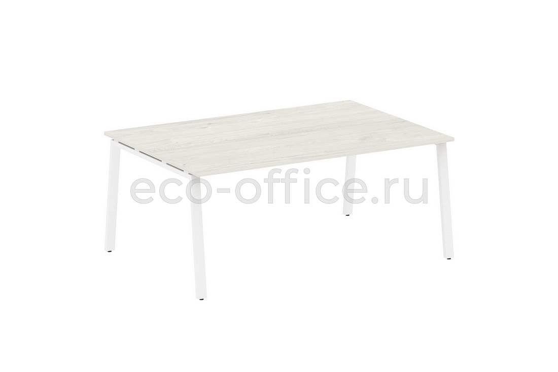 Стол переговорный (1 столешница) METAL SYSTEM STYLE БА.ПРГ-1.5 Дуб Наварра / Белый металл  стоимость