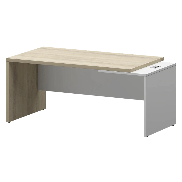 стол руководителя правый protech kz-18r кронберг/белый фото