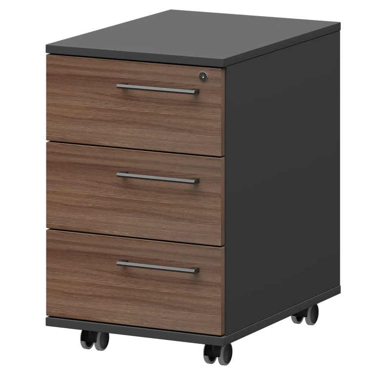 тумба мобильная/подвесная левая protech kzt-61l темный шимо/графит фото