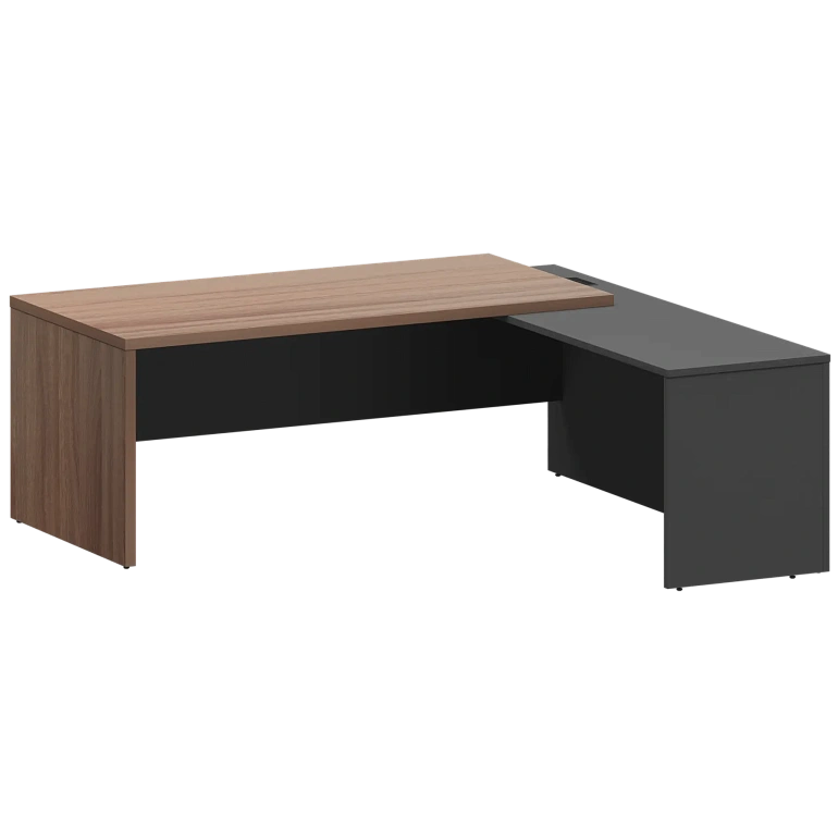 стол руководителя правый protech kzp-20r темный шимо/графит фото