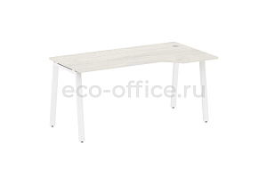 Стол криволинейный правый METAL SYSTEM STYLE БА.СА-1 (R) Дуб Наварра / Белый металл фото