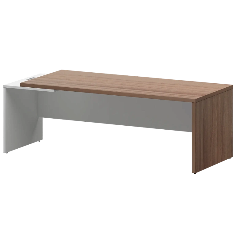 стол руководителя левый protech kz-22l темный шимо/белый фото