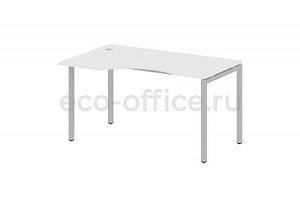 Стол криволинейный левый METAL SYSTEM QUATTRO 4x4 40БП.СА-2 Л Белый / Серый металл фото