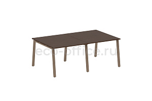 Стол переговорный (2 столешницы) METAL SYSTEM STYLE БА.ПРГ-2.1 Венге Цаво / Мокко металл фото