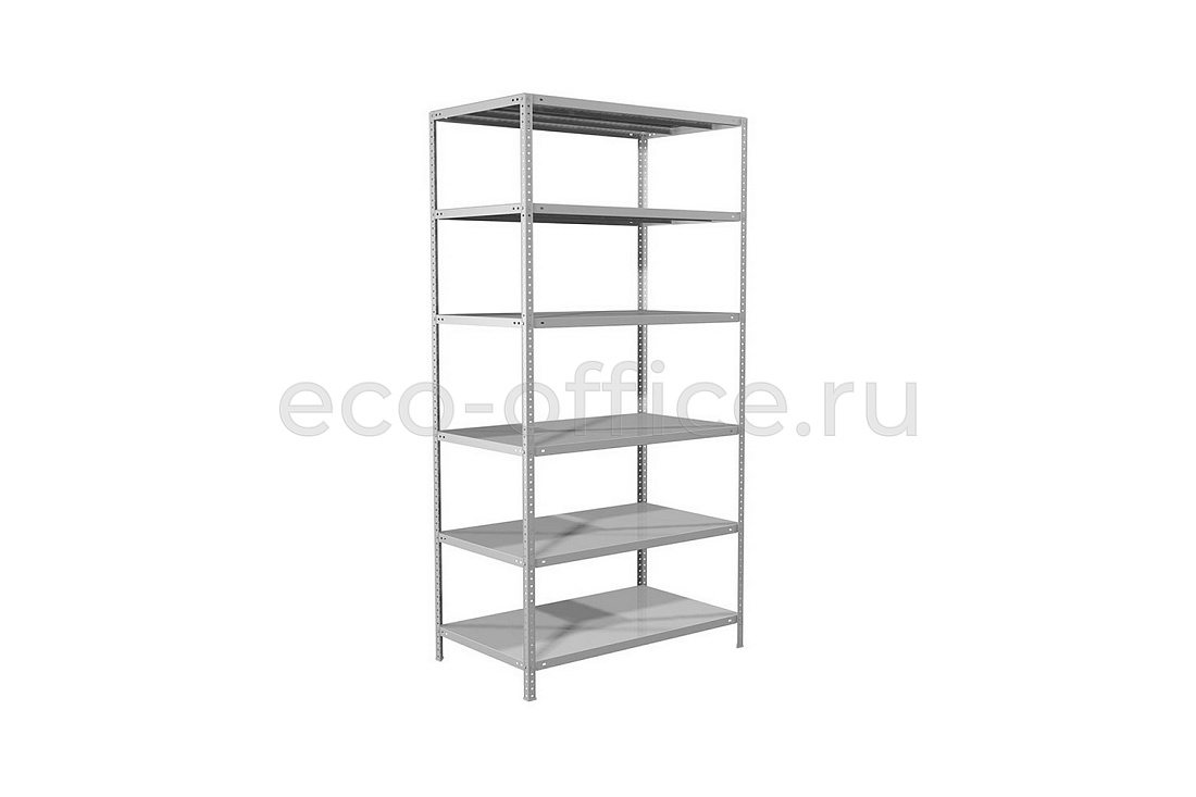 Стеллаж металлический (6 полок) MS STANDART 200/100X60/6 Серый RAL 7038  стоимость