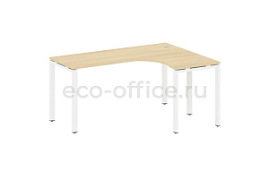 Стол криволинейный правый METAL SYSTEM STYLE БП.СА-4 (R) Акация Лорка / Белый металл фото
