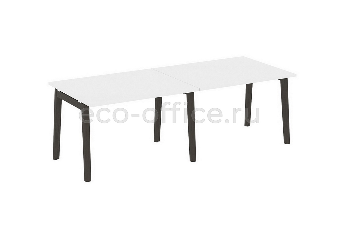 Стол переговорный (2 столешницы) ONIX WOOD OW.PRG-2.2 Белый Бриллиант / Дуб Тёмный  стоимость
