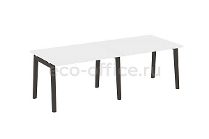 Стол переговорный (2 столешницы) ONIX WOOD OW.PRG-2.2 Белый Бриллиант / Дуб Тёмный фото