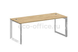 Стол руководителя ONIX DIRECT LUX M-O.MO-SRR-6.8 Тиквуд Светлый / Нержавеющая сталь фото