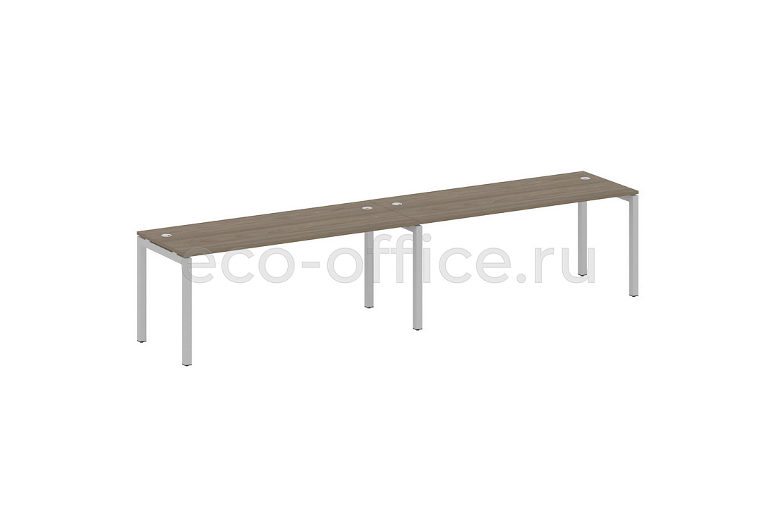 Рабочая станция на 2 рабочих места METAL SYSTEM QUATTRO 5x5 50БП.СМ-2.5 Вяз Благородный / Серый металл  стоимость